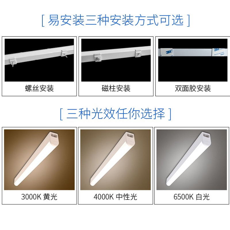 飞利浦T5 LED日光灯宿舍电脑桌灯带开关插电学习台灯 护眼酷毙灯 - 图2