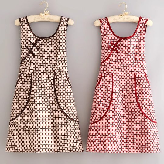 Фартук в стиле знаменитостей для кухни и домашнего использования с длинными рукавами, новинка 2024 года