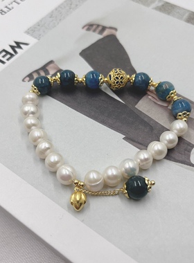 碧玺手链女正品天然手串手排三圈散珠巴西水晶旺夫石彩虹色礼物