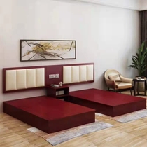 Custom Hotel Furnishings Single Room Double Man Bed Guest room Soft room Full room Soft Backrest Apartment bed Bed Head Cabinet