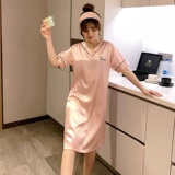 Летняя шелковая милая тонкая сексуальная шифоновая пижама, короткий рукав, большой размер, в корейском стиле
