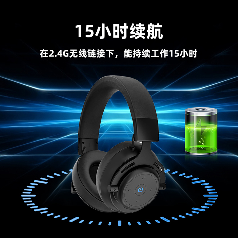 ABINGO/阿宾歌 BT60无线2.4G电竞耳机头戴式蓝牙游戏耳麦零延迟-图2