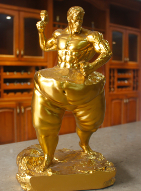 自我雕琢人物摆件健美比赛奖杯