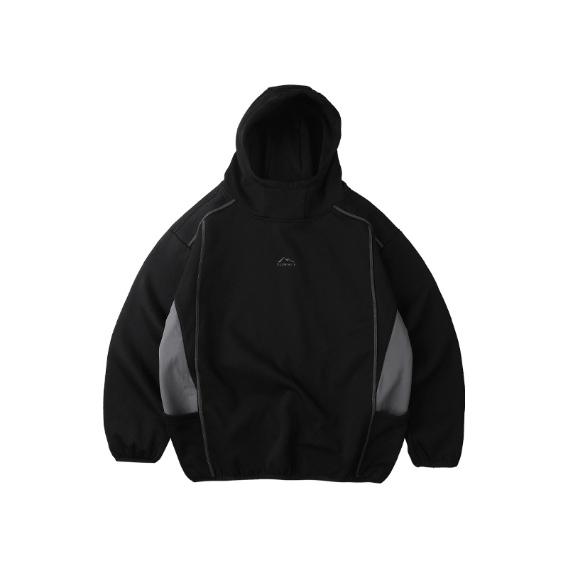 日单抓绒套头连帽衫男女秋大童卫衣潮牌印花上衣儿童服装外贸原单 - 图3