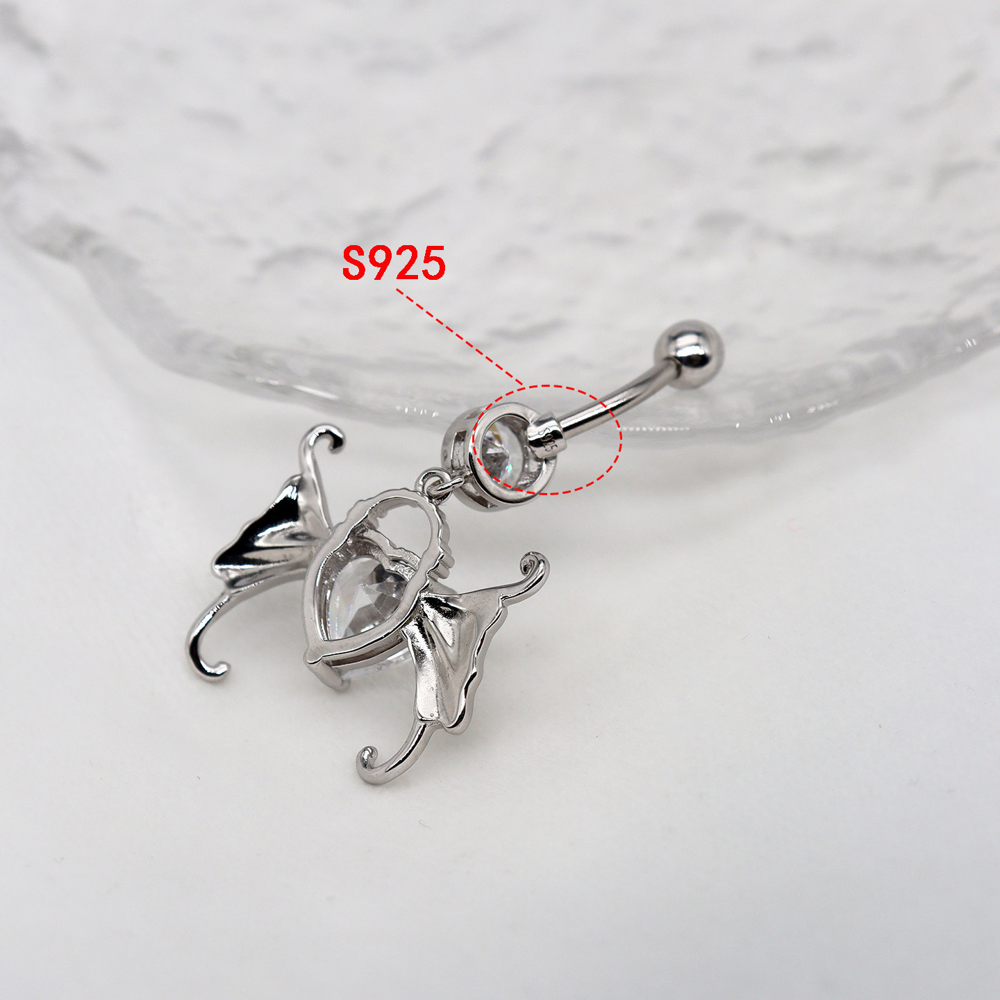 S925纯银蝙蝠肚脐钉女暗黑风个性酷辣欧美脐钉人体穿刺饰品防过敏,淘宝优惠券,粉丝福利购,淘宝优惠卷