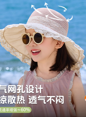 夏季沙滩出游儿童帽子