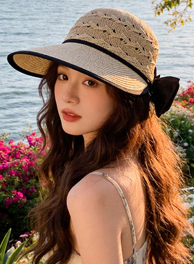 2026新款夏季女草编大檐遮阳帽