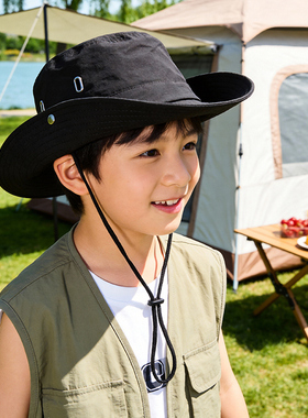 男童夏大帽檐防晒可折叠渔夫帽