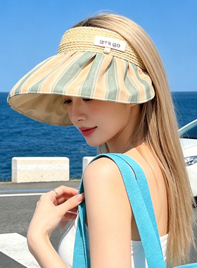 夏季女大檐防紫外线显脸小防晒帽