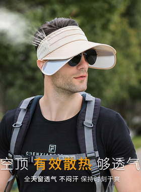 夏季户外百搭空顶男士遮阳帽子