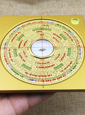 高精度办公罗盘万福堂纯铜指南针