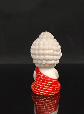 象牙果宝宝佛莲花底座释迦牟尼佛手把件佛像Q版汽车中控摆件