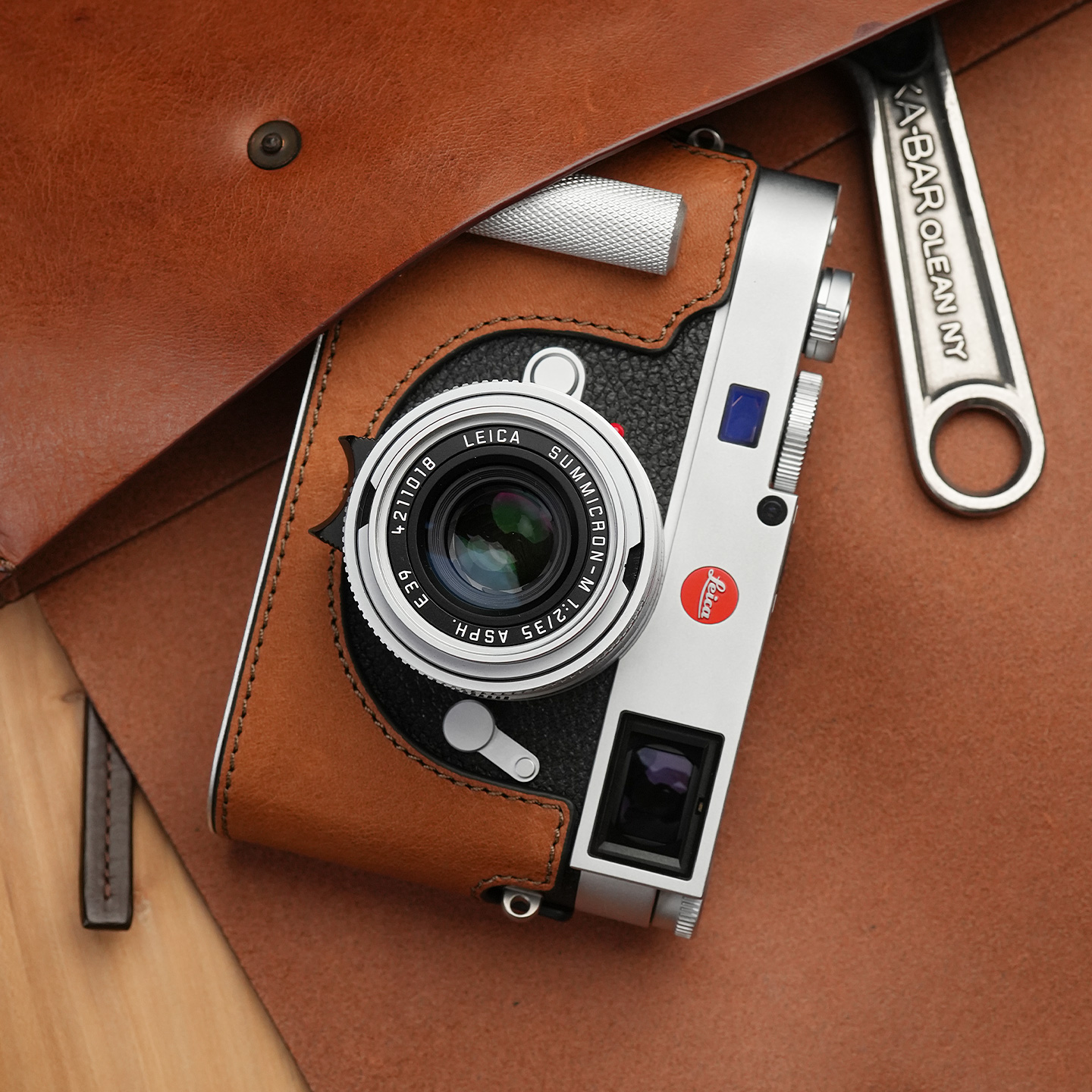 MrStone 徕卡M11相机皮套保护套适用LEICA M EV1相机手柄mev1配件 - 图3