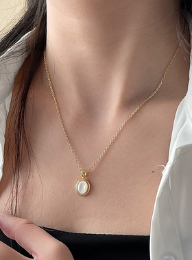 高品质保色项链法式锁骨链