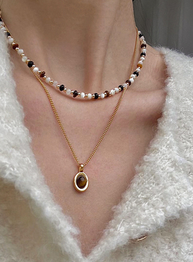 天然珍珠项链时尚百搭锁骨链