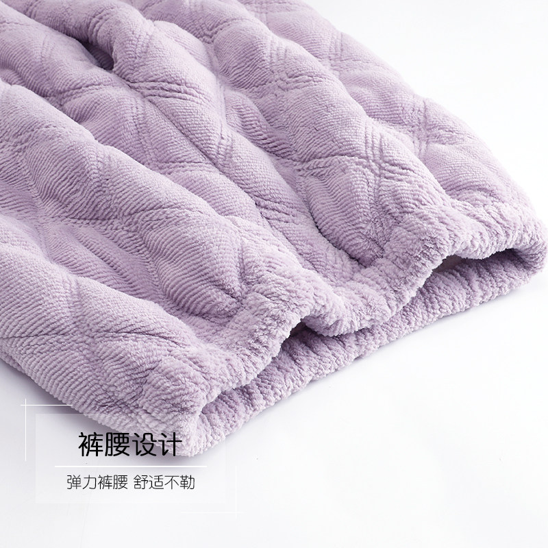 猫人冬季珊瑚绒女睡衣三层夹棉保暖加绒加厚法兰绒家居服套装,淘宝优惠券,粉丝福利购,淘宝优惠卷