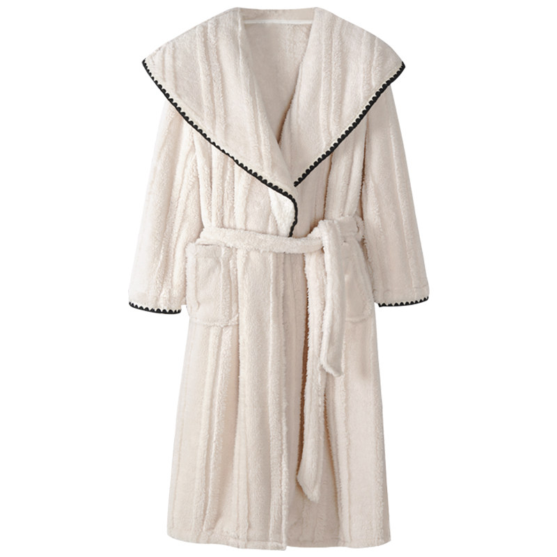 猫人睡袍女冬季珊瑚绒加厚加绒中长款浴袍睡衣秋冬法兰绒浴衣,淘宝优惠券,粉丝福利购,淘宝优惠卷