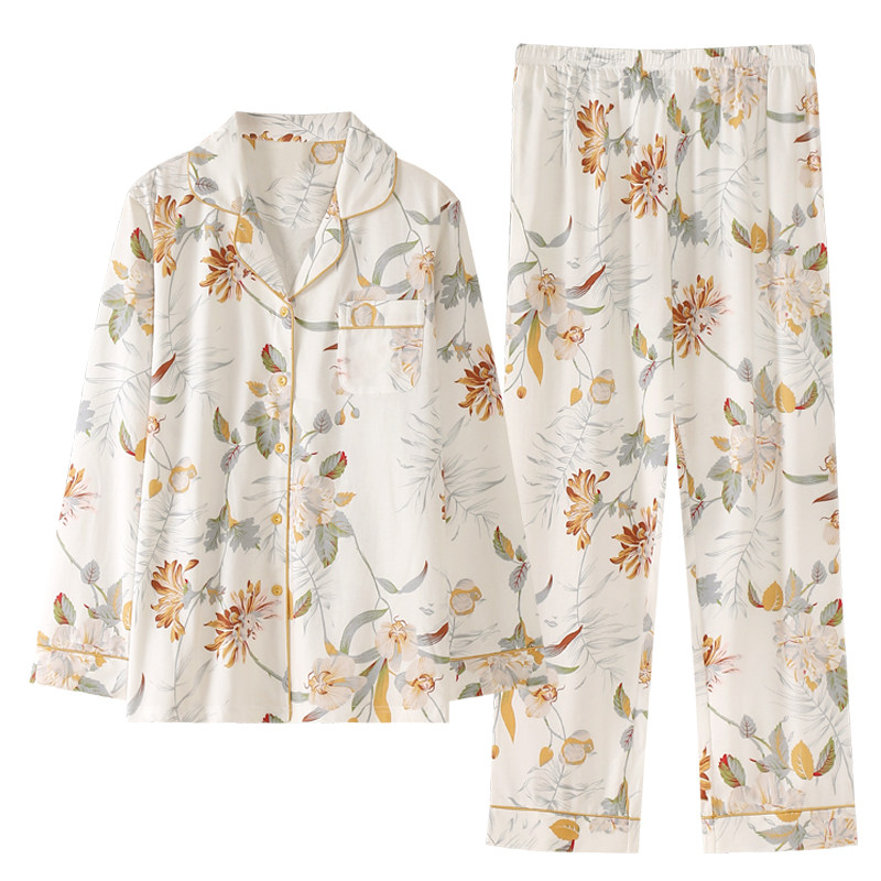 猫人睡衣女士春秋款纯棉长袖家居服全棉薄款中年妈妈秋冬套装,淘宝优惠券,粉丝福利购,淘宝优惠卷