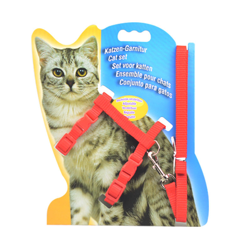 小型猫咪尼龙工字胸背带牵引绳户外遛猫可调节安全舒适,淘宝优惠券,粉丝福利购,淘宝优惠卷