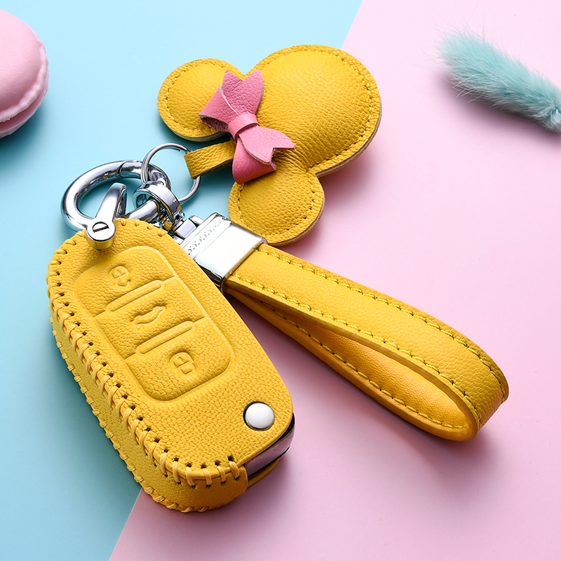 专用大众高尔夫7钥匙套女2021款嘉旅7.5高尔夫6高档真皮汽车扣包 - 图1