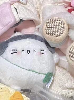 可爱胖嘟嘟小猫蛋四叶草小猫玩偶毛绒挂件超包萌书挂件钥匙扣挂饰