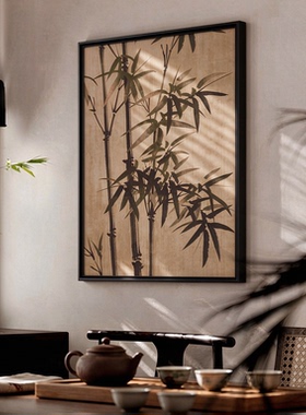 新中式白鹤茶室书房挂画宋氏美学客厅玄关背景墙装饰画壁画