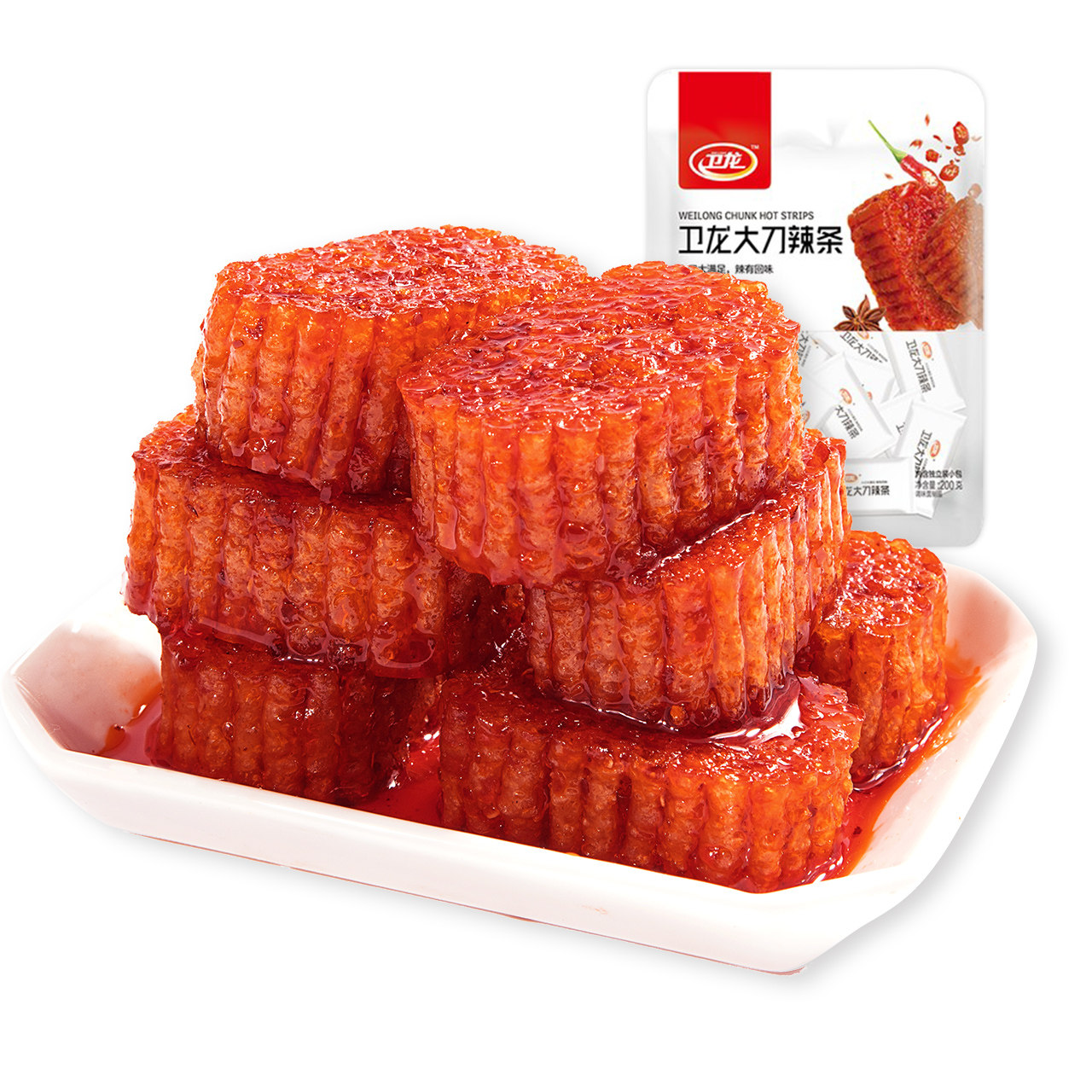 大刀肉亲嘴烧小面筋辣棒魔芋组合 卫龙食品豆腐干