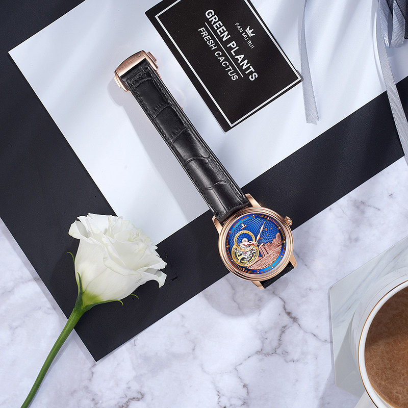 瑞夫泰格城市印象女士潮流机械表 瑞夫泰格昱琪国产腕表