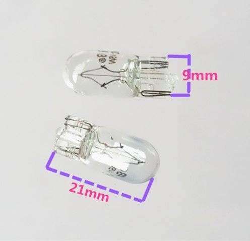 T10小插泡12V24V1.7W3W5W仪表灯泡 扁插泡示宽灯 - 图0