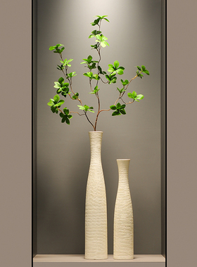 陶瓷花瓶摆件客厅插花高细长枝轻奢高级感新家入户玄关装饰品