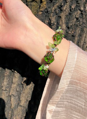 SUIYI 枯木逢春 原创设计 森系macrame编绳手链 手工琉璃原石编绳