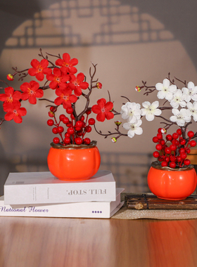 16年老品牌-高品质-腊梅花枝摆件