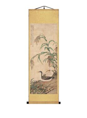 国画山水画装饰Q画工笔花鸟画集字画客厅书画作品陈之佛鹦鹉赠装