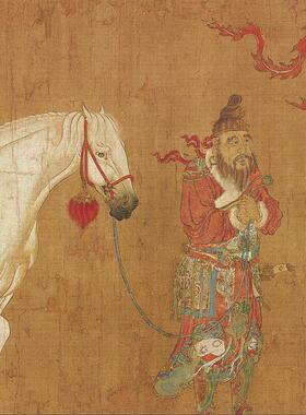 唐韩干呈马图名家画马工笔国画j微喷真迹复制品