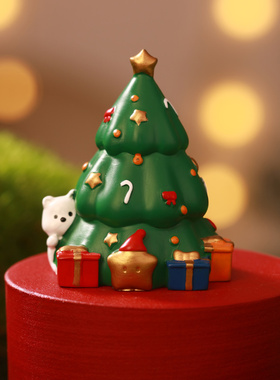 渊牧圣诞节树脂装饰摆件场景道具