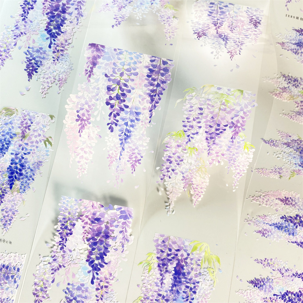 一件包邮手帐分装胶带046紫藤zero植物紫色系古风素材账流麻贴纸,淘宝优惠券,粉丝福利购,淘宝优惠卷