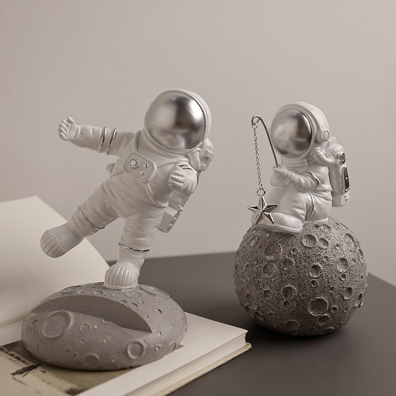 北欧宇航员收纳纸巾盒创意酒架摆件太空人手机支架客厅装饰品摆件,淘宝优惠券,粉丝福利购,淘宝优惠卷