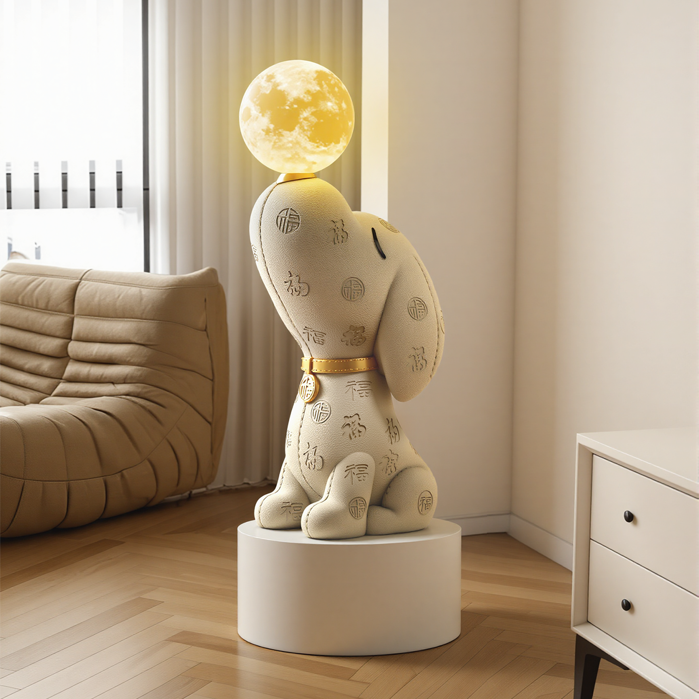 卡通风比格犬落地摆件存钱罐蓝牙音响客厅沙发旁装饰新居乔迁礼物,淘宝优惠券,粉丝福利购,淘宝优惠卷