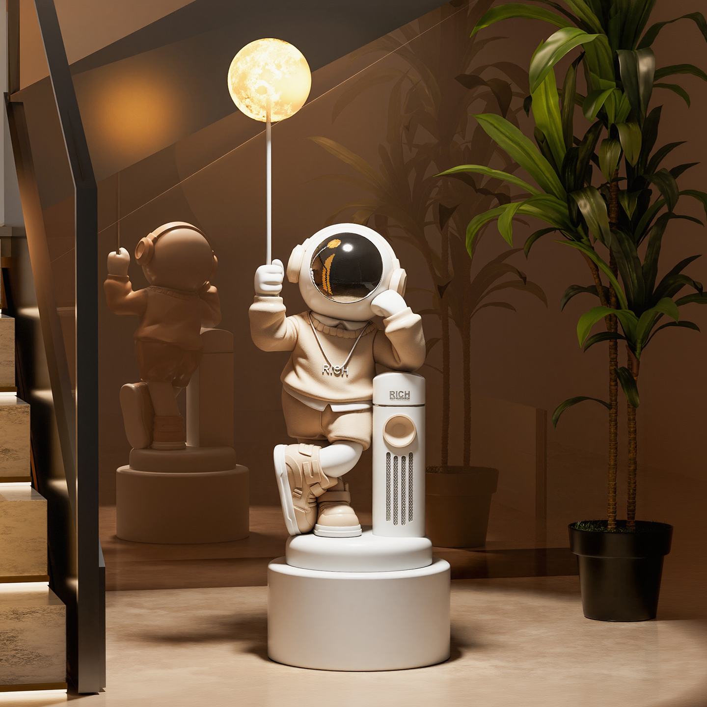 电视柜旁宇航员落地摆件轻奢高级感客厅玄关沙发旁装饰品乔迁礼物,淘宝优惠券,粉丝福利购,淘宝优惠卷