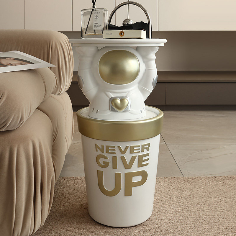 轻奢风宇航员落地摆件客厅茶几大型收纳桶高档沙发旁床头柜装饰品,淘宝优惠券,粉丝福利购,淘宝优惠卷