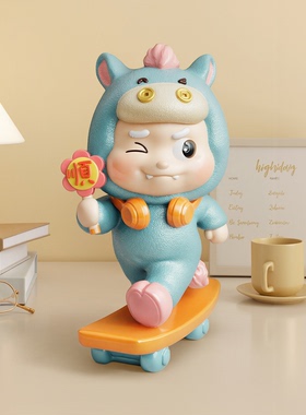 卡通风创意马小财摆件乔迁礼物