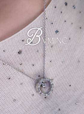 bvminc 水冰月圆圈项链 可调节长短