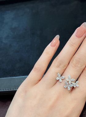 bvminc GF新款马眼钻4只蝴蝶戒指