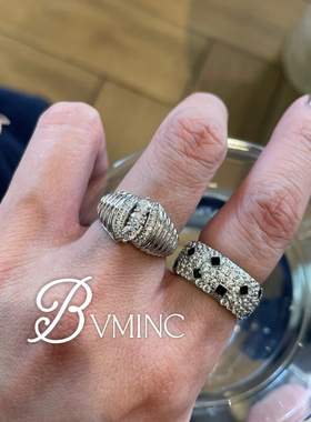 bvminc 斑点豹纹满钻戒指