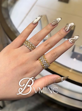 bvminc 布，宽版蕾丝花边戒指 宫廷风