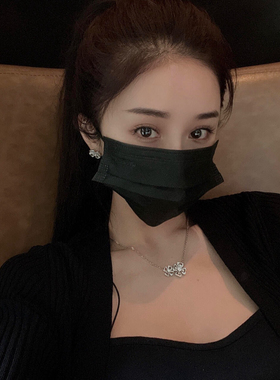 bvminc 咏绽满钻双花项链