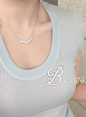 bvminc GF满钻繁花 五小花项链
