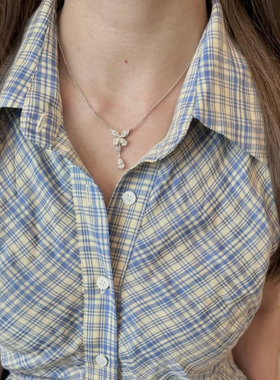 bvminc GF马眼钻蝴蝶水滴项链