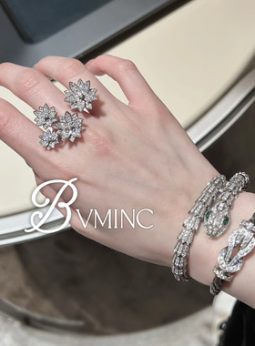 bvminc 4朵莲花开口戒指