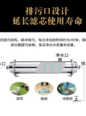不锈钢自来水过滤器大流量净水器